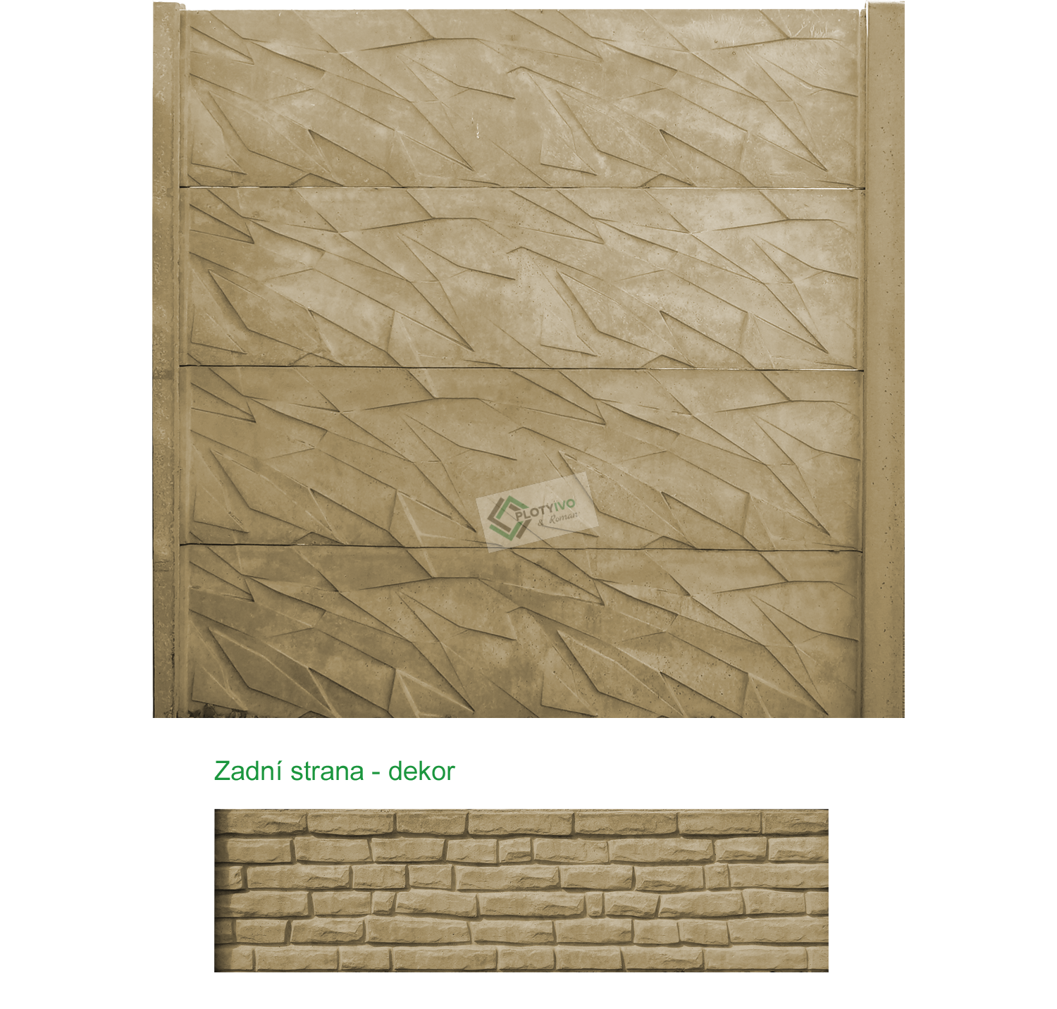 Betonový panel - Vesmír - 50 x 200 cm - Písková - Dplx ANO