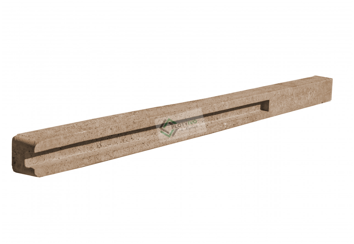 Betonový sloupek - koncový - 250cm - Hnědá