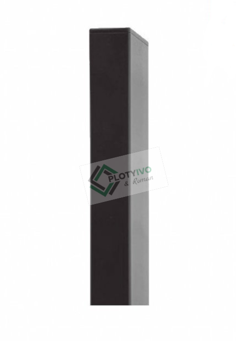 Plotový sloupek hranatý 60x40 mm, výška 300 cm, antracit