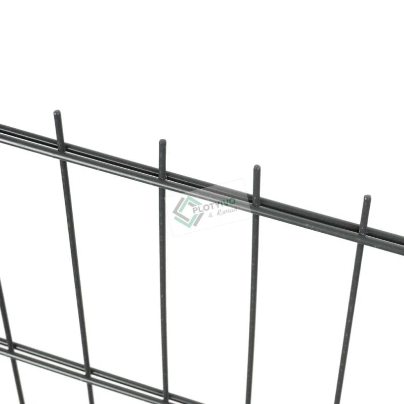 Plotový panel 2D DOUBLE 5/4/5, výška 143 cm, antracit RAL 7016