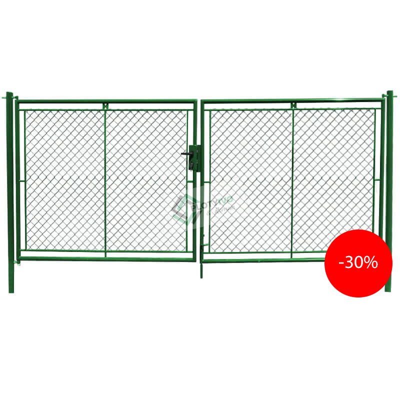 Brána dvoukřídlá FAB 360cm zelená - výška 100cm