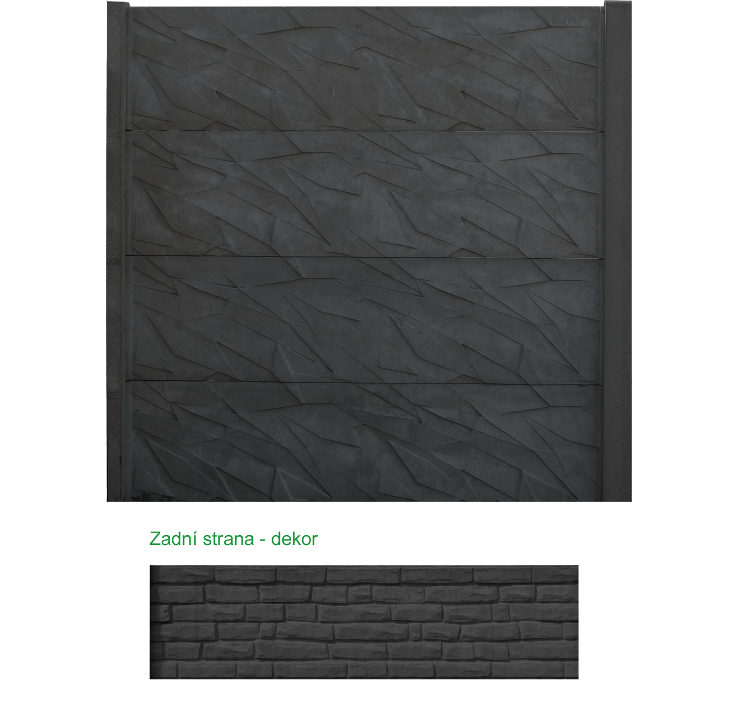 Betonový panel - Vesmír - 50 x 200 cm - Antracit - Dplx ANO
