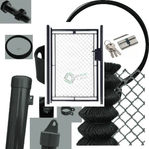 BRANKA FAB + Pletivo ANTRACIT OKO 55x55 výška 150 cm SADA na 25 m