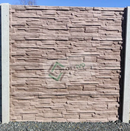 Betonový panel - Štípaný kámen - 25 x 200cm - Antracit - Dplx ANO