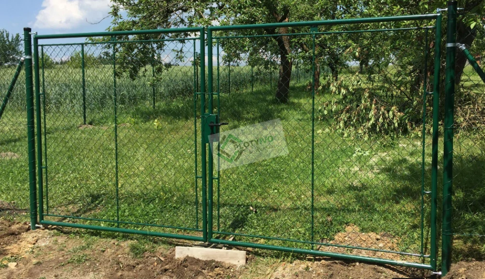 Brána dvoukřídlá FAB 360cm zelená - výška 100cm