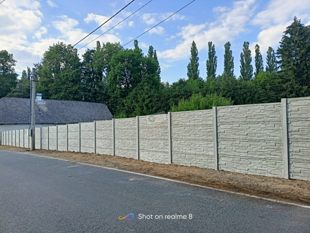 Betonový panel - Štípaný kámen - 25 x 200cm - Antracit - Dplx ANO