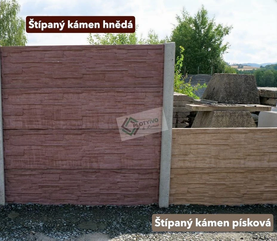 Betonový panel - Štípaný kámen - 25 x 200cm - Antracit - Dplx ANO