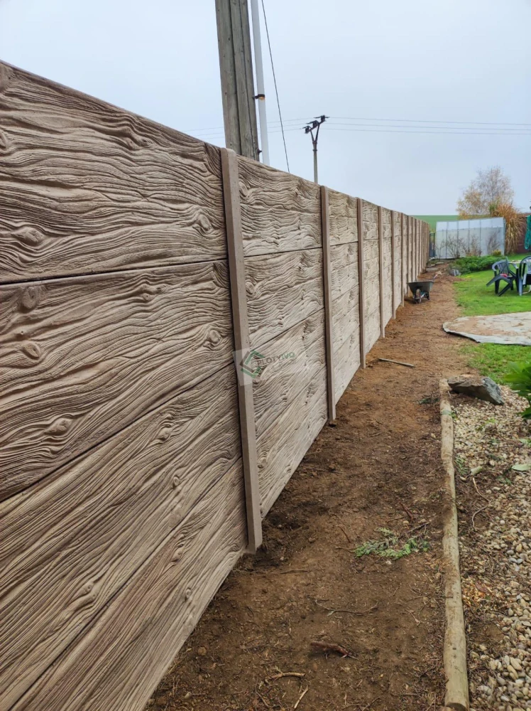 Betonový panel - Dekor dřevo